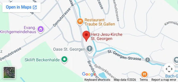 Mapa – Herz-Jesu-Kirche St. Georgen v St. Gallene